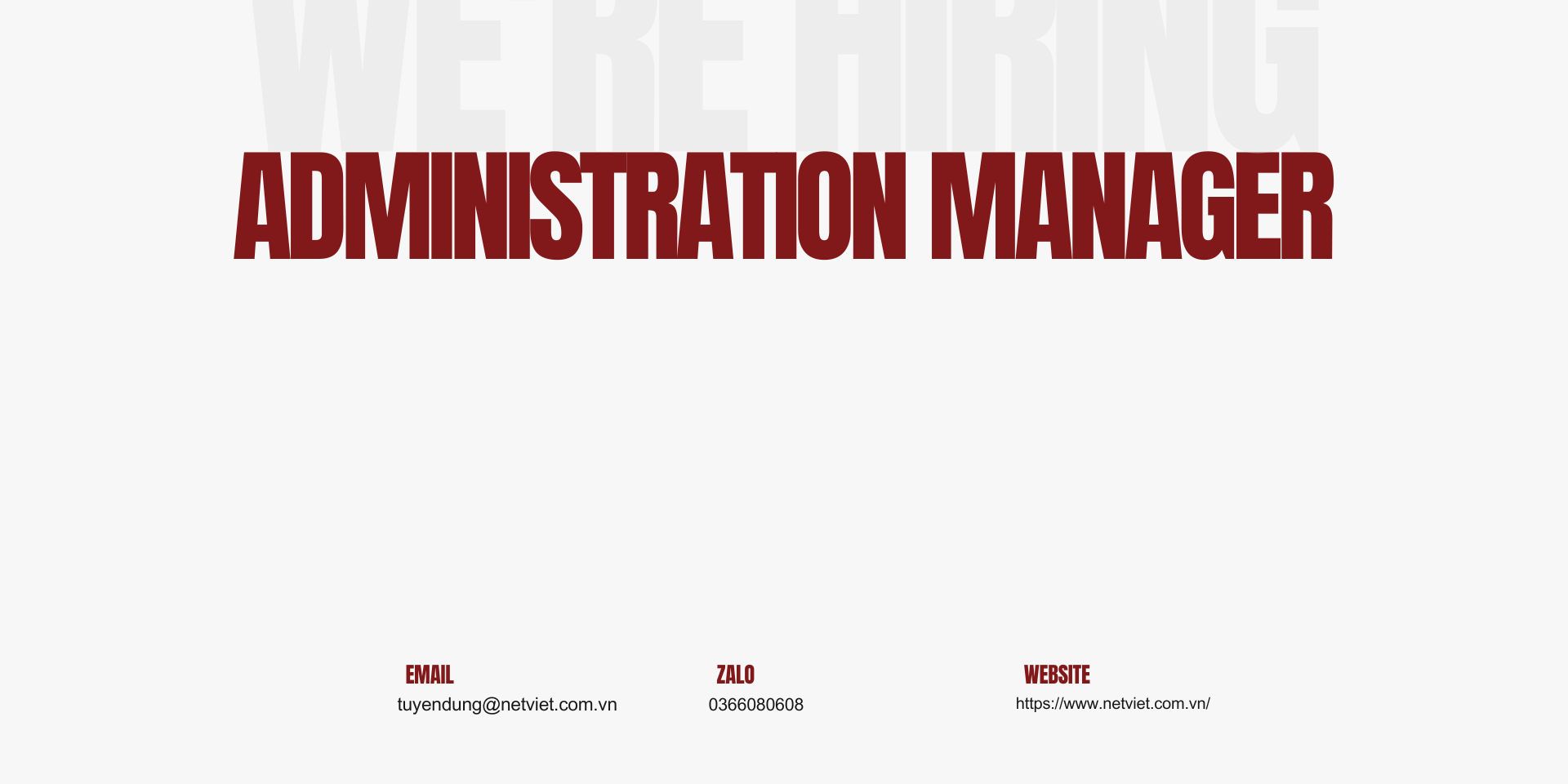 Hiring Admin MGR Tuyển dụng Admin Manager