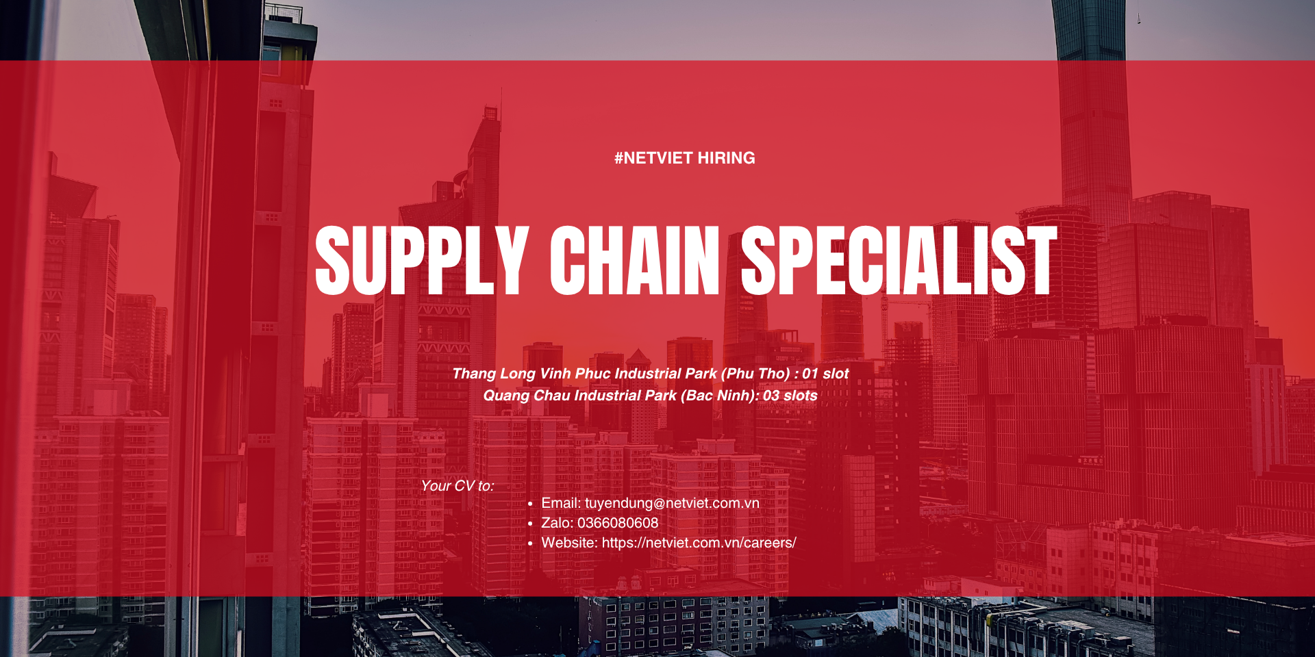 Tuyển dụng Supply Chain Specialist